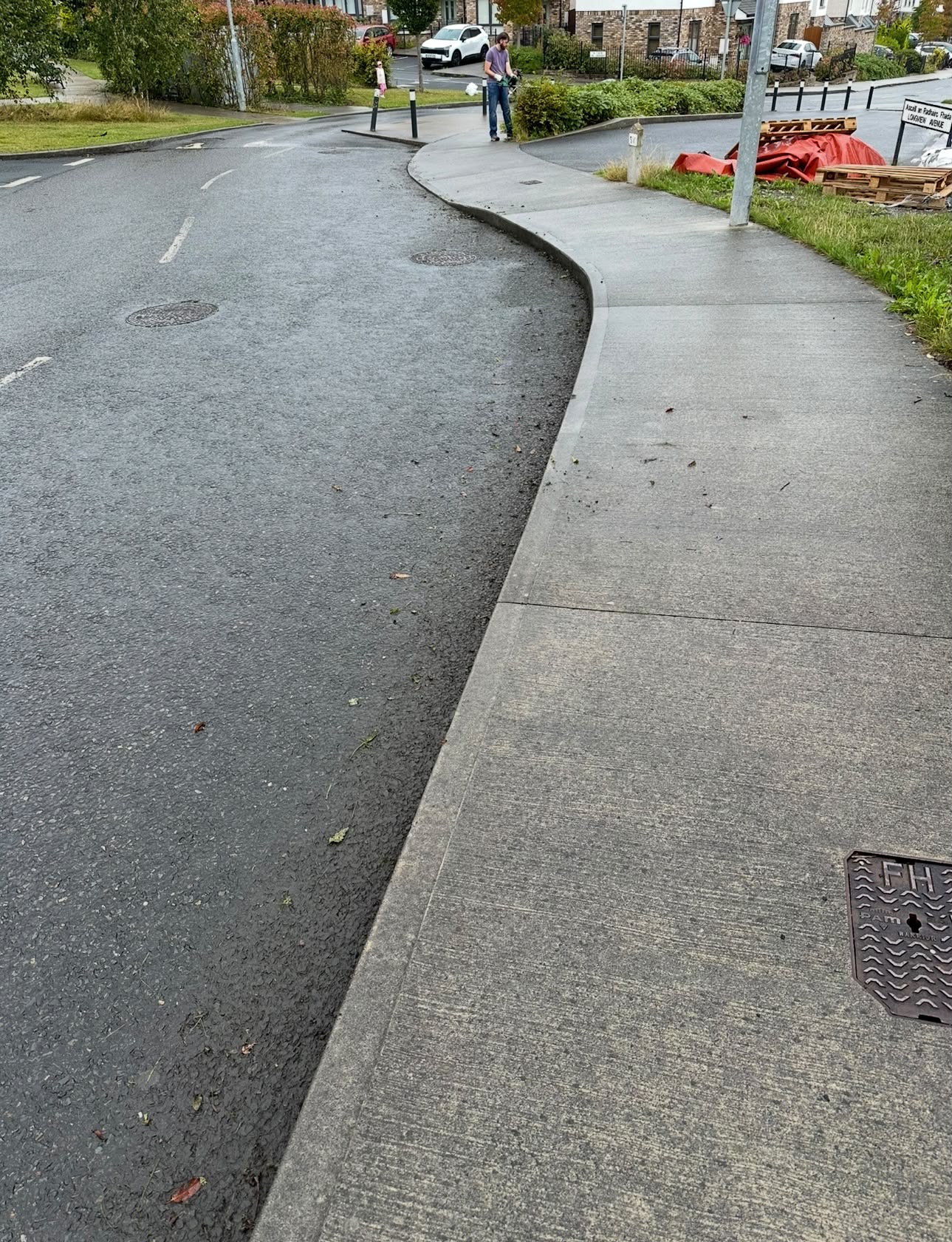Litter picking along Longview Avenue
