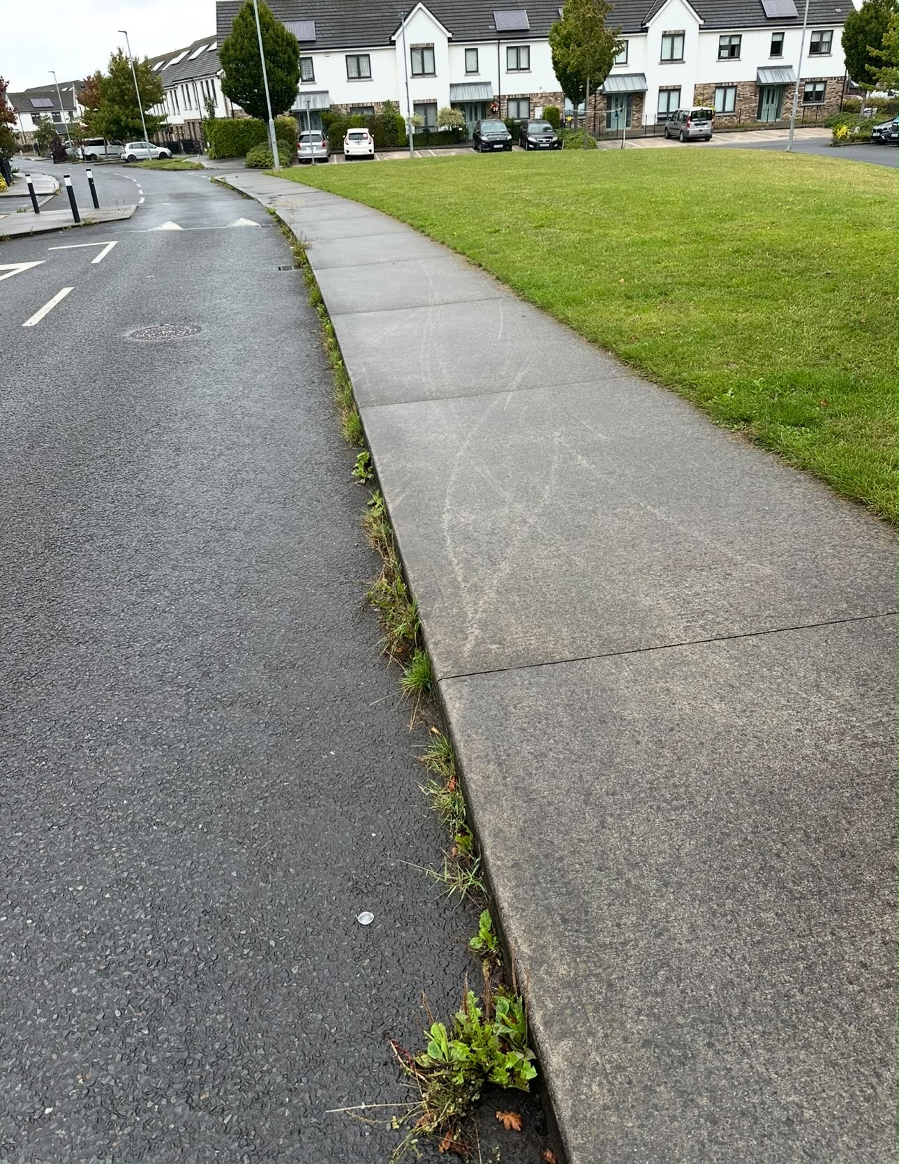 Weeds cleared from the kerb line